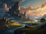 create fantasy landscape concept art