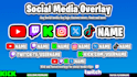 create social medias overlay banner twitch kick stream