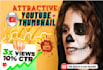 create custom attractive youtube thumbnail, gaming thumbnail