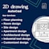 draw a unique building design in 2d drawing using autocad