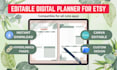 design digital planner, journal design, hyperlinked planner for etsy