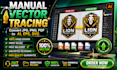 manual vector tracing, convert logo or image to vector