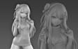 do 3d anime figure model 3d figurine statue cartoon action chibi character model