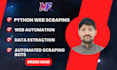do python web scraping, website scraping and data extraction