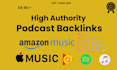 create high authority podcast backlinks from apple