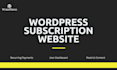 build wordpress subscription website