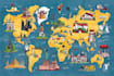 draw custom travel illustrated vector map design