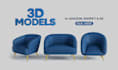 deliver glb, gltf, usdz 3d models for ar and VR