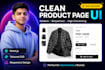 design clean and high converting ecommerce product page UI