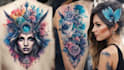 draw watercolor tattoo design