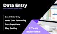 do data entry in excel, database, copy paste
