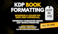 professionally fix amazon KDP book interior and cover