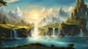 draw fantasy concept landscape illustrations