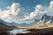 draw watercolor landscape concept art illustration