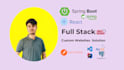 develop full stack website using react, spring boot, rest API