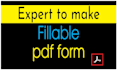 design professional fillable pdf form, convert pdf, editable forms