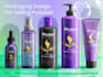 luxury label design, beautiful packaging with die line