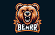 provide unique angry bear head mascot logo in one day