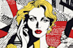 draw a retro pop art roy lichtenstein style