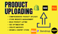 upload product to shopify woocommerce ecwid ebay amazon etsy listing data entry