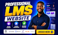 build lms educational website online course website education, elearning website