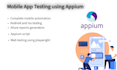 do mobile automation and android, ios automation testing using appium