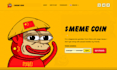 design meme coin landing page, meme coin website, crypto website