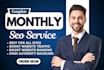 website complete monthly SEO service with white hat off page backlinks