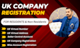 do quick UK ltd company registration for uk residents and non residents