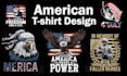 create american t shirt design within 12 hours