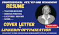 write an ats friendly engineering resume, software, technical, and cover letter