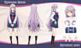 draw vtuber reference sheet anime oc sheet anime expression sheet concept art