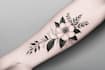 do flowers and minimal tattoo design