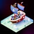 create 3d isometric voxel art, maps in retro style