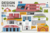 design festival maps and vector event map illustration
