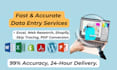 do fast excel data entry, web research, copy paste, and typing services