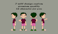 do professional 2d character design illustration and cartoon character animation