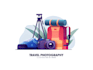 design a modern camera photography logo