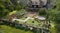 design 3d, landscape, garden, patio, backyard and pool