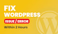 quickly fix your wordpress website issues or bug
