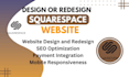 design professional squarespace website redesign squarespace website