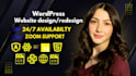 build website, redesign, develop, update, clone, or custom wordpress website