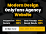 design redesign onlyfans agency website, modeling website and dating website