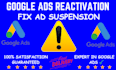 reactive your suspended google ads adwords account
