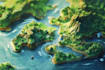 make a high quality digital fantasy map