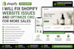 fix shopify website issues and optimize cro for more sales and revenue