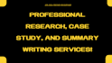 do research and summary, case study analysis