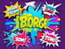 design comic text, comic logo, words, pop art, and slogan