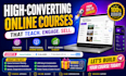 do course creation, course development, online course video content for you
