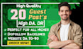create white hat guest post backlinks on real traffic sites